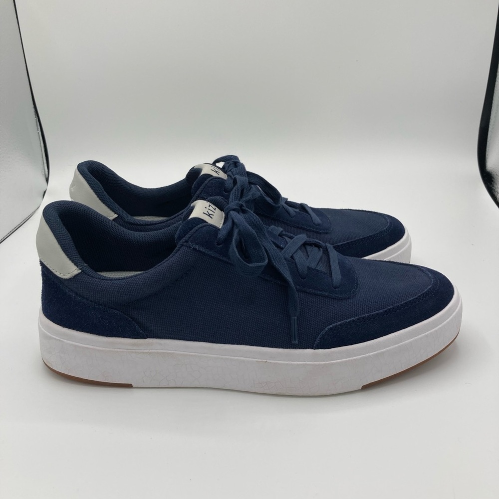 Kizik Prague Handsfree Sneakers Women's 8.5 Blue White Low Top Comfort Shoes